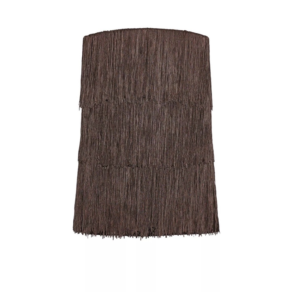 Zara Brown Fringed Mini Dress Size XS